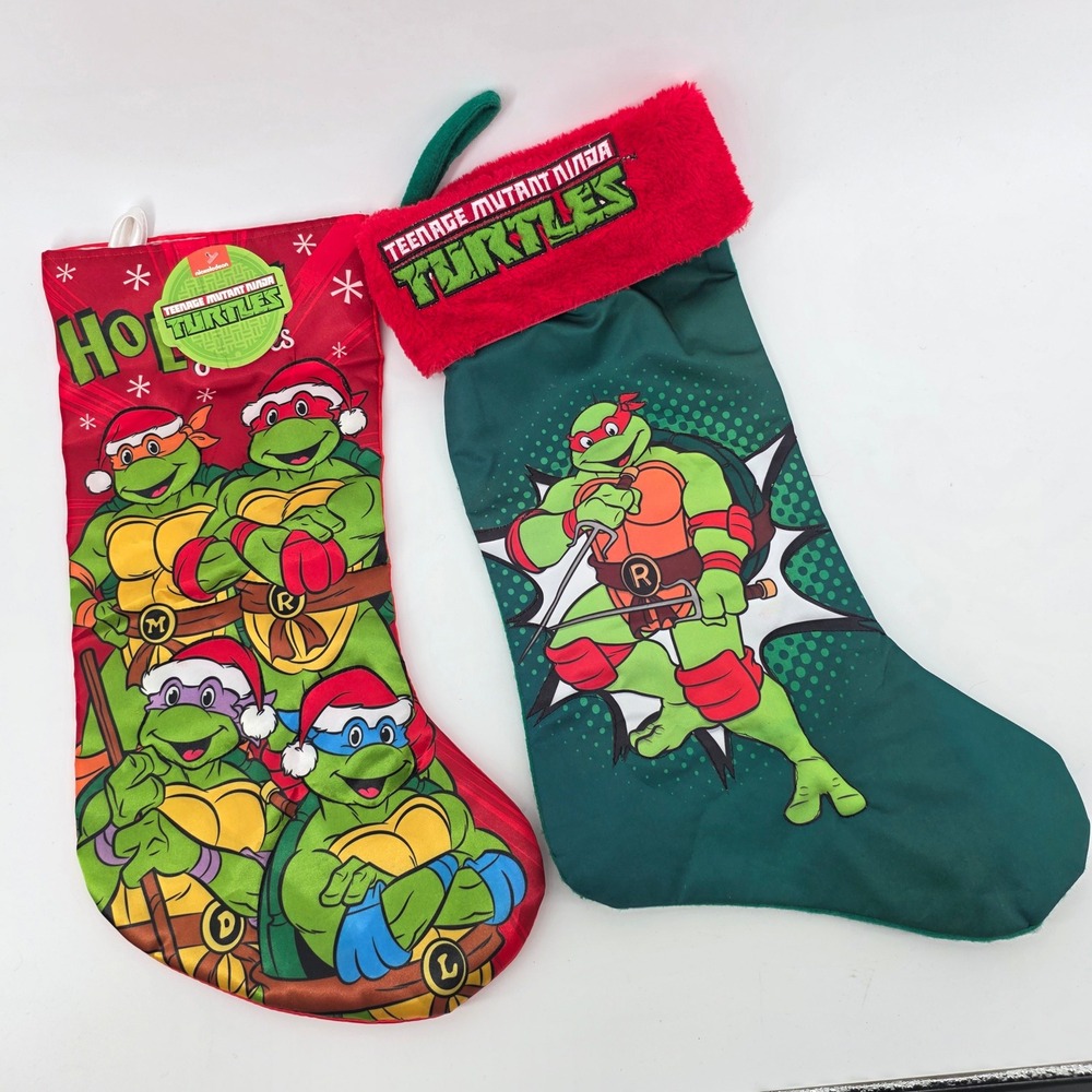TMNT Teenage Mutant Ninja Turtles Christmas Stockings Set of 2 from 2015 2016